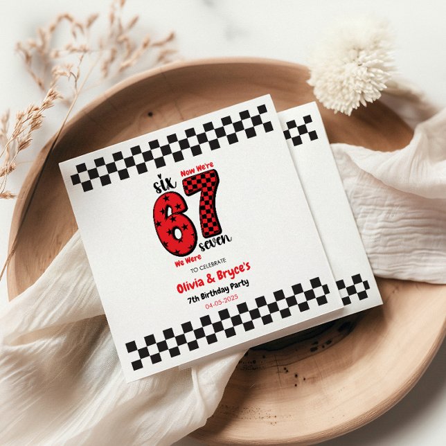 I Was 6, Now I’m 7 – Twin 7th Birthday for Kids Napkin (I Was 6, Now I’m 7 – Twin 7th Birthday for Kids Napkins
)