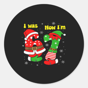 I Was 6 Now I'm 7 67 Seven Year Old Birthday Girls Classic Round Sticker