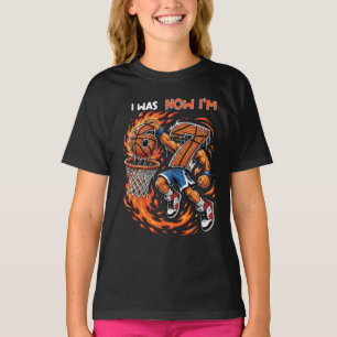 I Was 6 Now Im 7 Basketball Birthday Boy Sport Sev T-Shirt