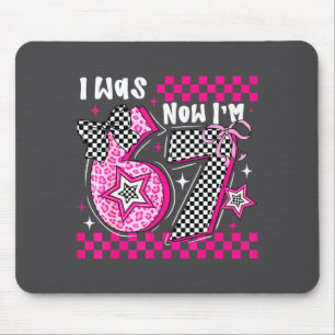 I Was 6 Now I'm 7 Funny 7th Birthday Turning Seven Mouse Mat