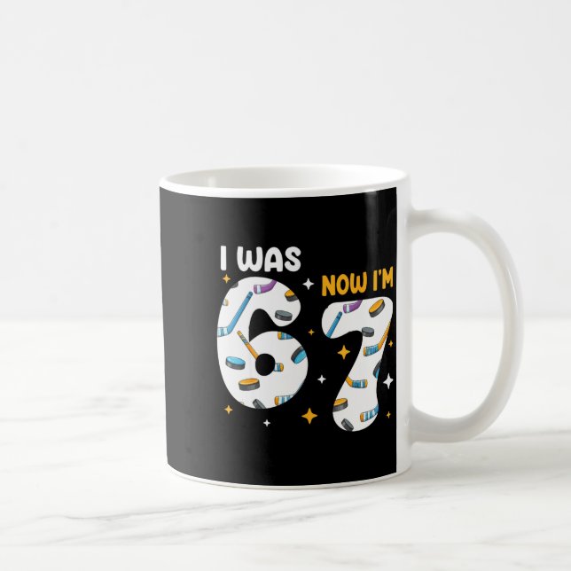 I Was 6 Now Im 7 Hockey Birthday  Coffee Mug (Right)