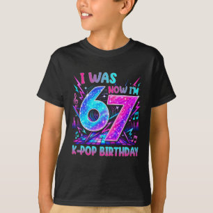 I Was 6 Now I'm 7 Kpop Birthday Girl Gifts For Kid T-Shirt