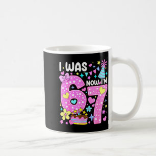 I Was 6 Now Im 7 Nk Lka Dot Seven Birthday Girl P  Coffee Mug