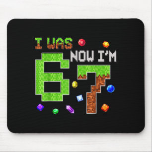 I Was 6 Now I'm 7 Six Seven 7th Birthday Boys Kids Mouse Mat
