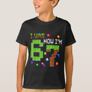 I Was 6 Now I'm 7 Six Seven 7th Birthday Boys Kids T-Shirt