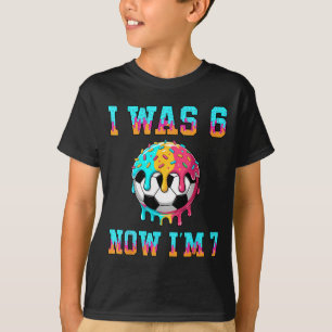 I Was 6 Now Im 7 Soccer Boys 7th Birthday Theme Gi T-Shirt