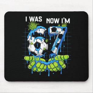 I Was 6 Now Im 7 Year Old Birthday Boy Six Seven S Mouse Mat