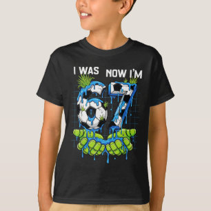 I Was 6 Now Im 7 Year Old Birthday Boy Six Seven S T-Shirt