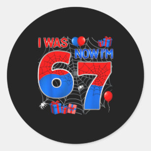 I Was 6 Now I'm 7 Year Old Boy Kids 7th Birthday S Classic Round Sticker