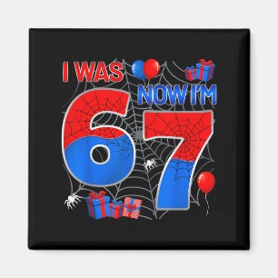 I Was 6 Now I'm 7 Year Old Boy Kids 7th Birthday S Magnet