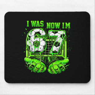 I Was 6 Now Im 7 Year Old Soccer Funny 7th Birthda Mouse Mat