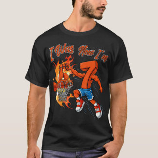 I Was 6 Now I'M 7 Years Old Basketball 6 7 Meme T-Shirt