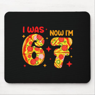I Was 6 Now I'm 7 Zza Birthday 7 Year Old Theme  Mouse Mat
