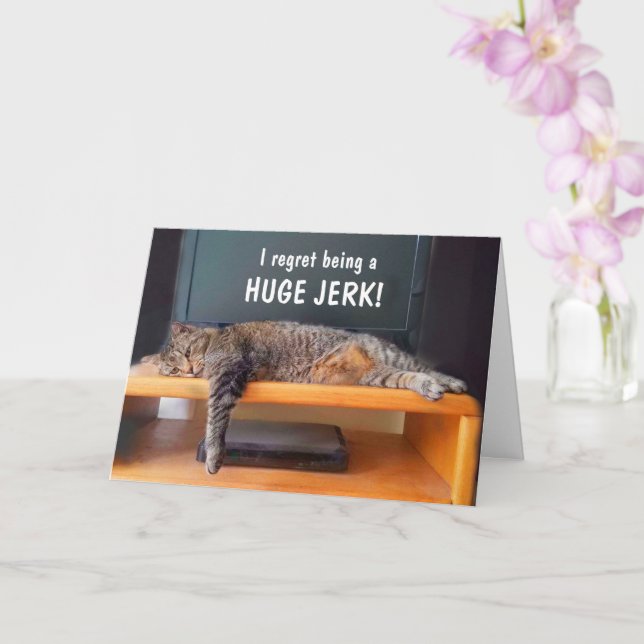 I Was A Jerk Apology  Card (Orchid)