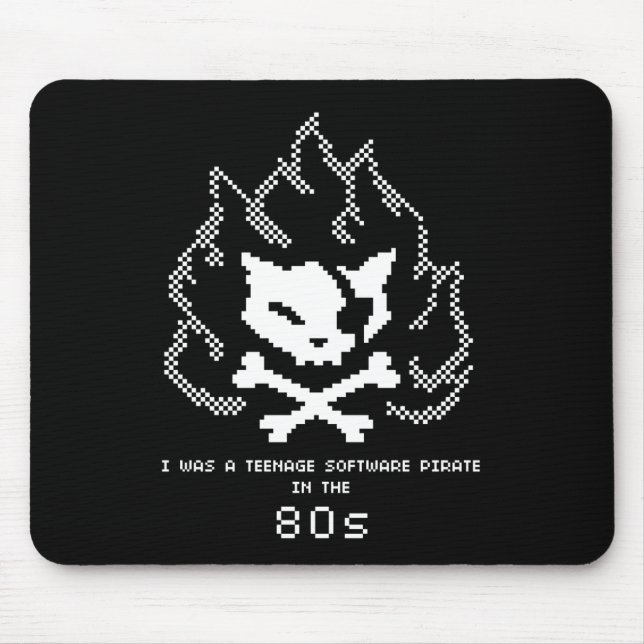 I was a teenage Software Pirate in 80s. Mouse Mat (Front)