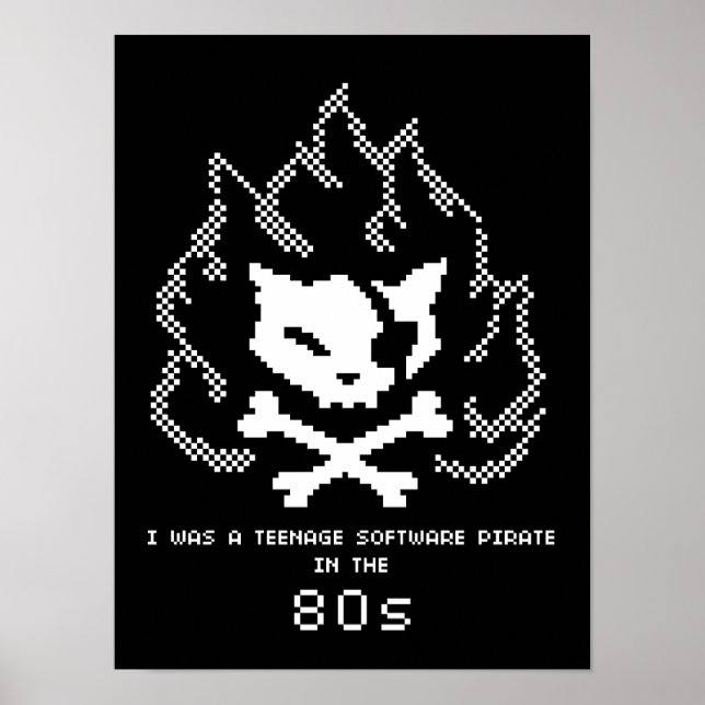 I was a teenage Software Pirate in 80s Poster (Front)