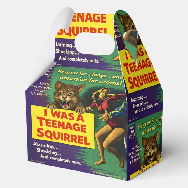 I was a teenage squirrel favour box (Back)