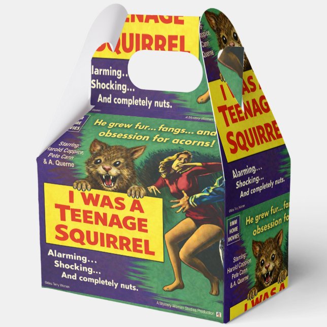 I was a teenage squirrel favour box (Back)