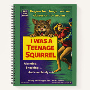 I was a teenage squirrel notebook