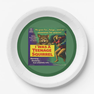 I was a teenage squirrel paper plate