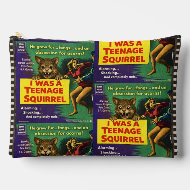 I Was a Teenage Squirrel Parody Accessory Pouch (Front)
