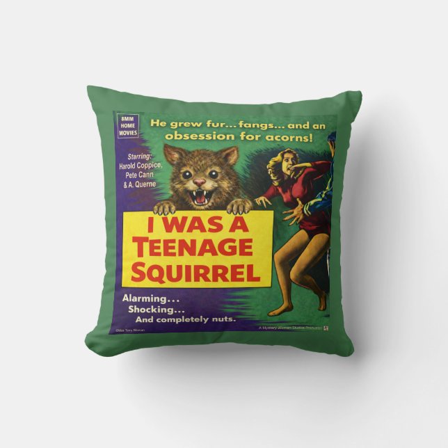 I Was a Teenage Squirrel Parody Cushion (Front)
