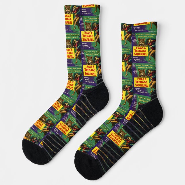 I Was a Teenage Squirrel Parody Socks (Left)