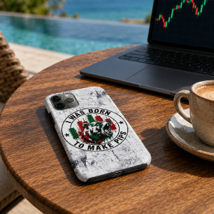 I Was Born to Make Pips Rough Texture Bear Trader iPhone 11 Pro Case