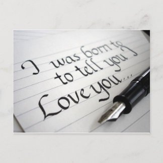 I Was Born to Tell You; Love You Postcard