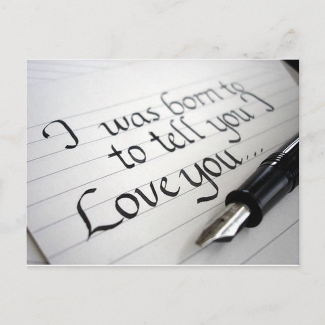 I Was Born to Tell You; Love You Postcard (Front)