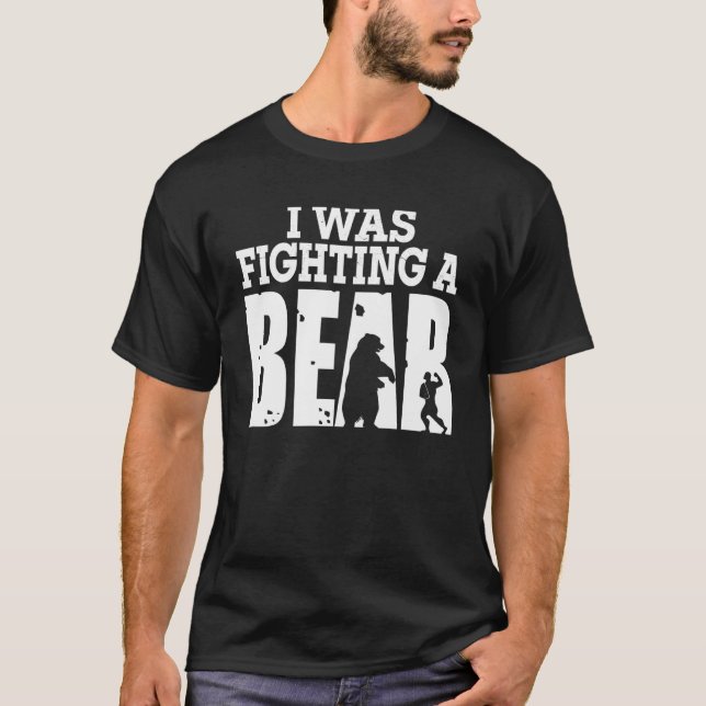 I Was Fighting A Bear  Broken Arm Get Well Girls B T-Shirt (Front)