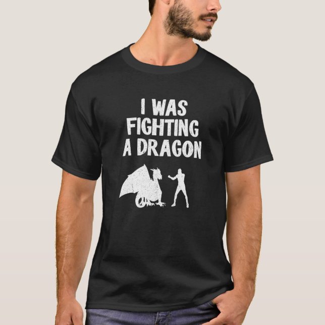 I Was Fighting A Dragon After Surgery Recovery Bro T-Shirt (Front)