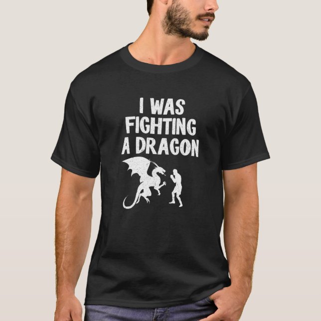I Was Fighting A Dragon After Surgery Recovery Bro T-Shirt (Front)