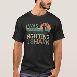 I Was Fighting A Shark Funny Injury Broken Quick R T-Shirt