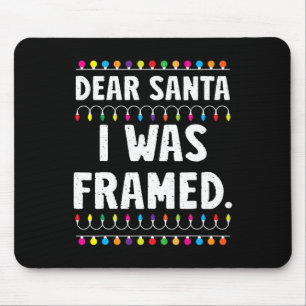 I Was Framed Funny Christmas Matching Family Pajam Mouse Mat