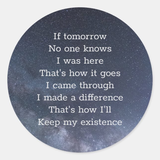 I Was Here Classic Round Sticker (Front)