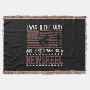 I Was In The Army And To Me It Was Like A Newsreel Throw Blanket