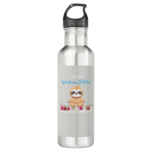 I Was Like Whatever Tee Sloth Yoga Meditating Slot 710 Ml Water Bottle