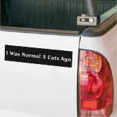 I Was Normal 3 Cats Ago Bumper Sticker (On Truck)