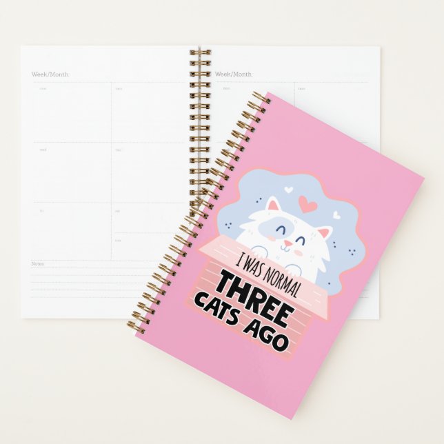 I Was Normal Three Cats Ago Planner (Display)