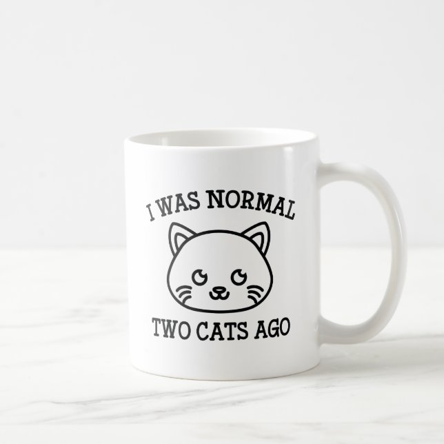 I Was Normal Two Cats Ago Coffee Mug (Right)