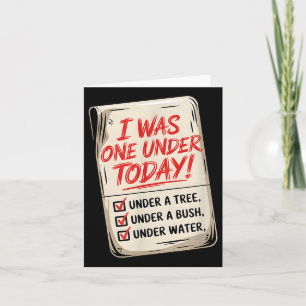 I Was One Under Today Funny Golfing Joke Humor Card