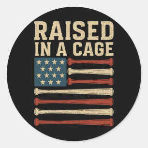I Was Raised In A Cage Sell Hitter Training Meme Classic Round Sticker