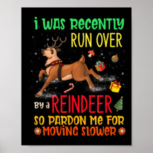 I Was Recently Run Over By A Reindeer Christmas So Poster