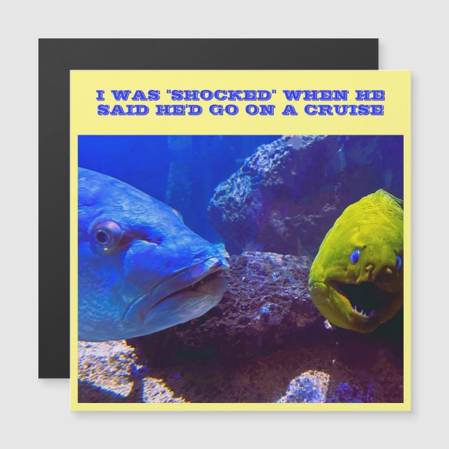 I WAS SHOCKED CRUISE SHIP DOOR MAGNET (Front/Back)