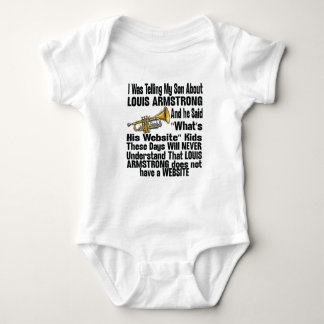 I Was Telling My Son About Louis Armstrong Baby Bodysuit