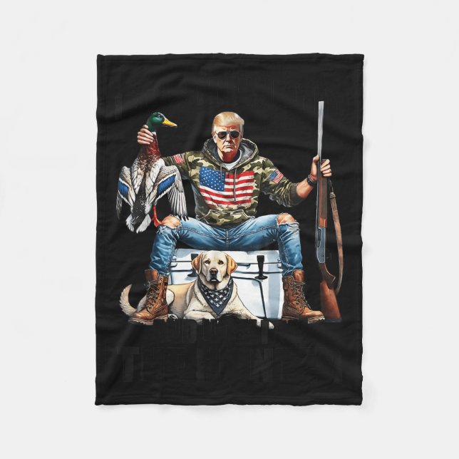 I Was The Hunted Now I Am The Hunter Patriotic Tru Fleece Blanket (Front)