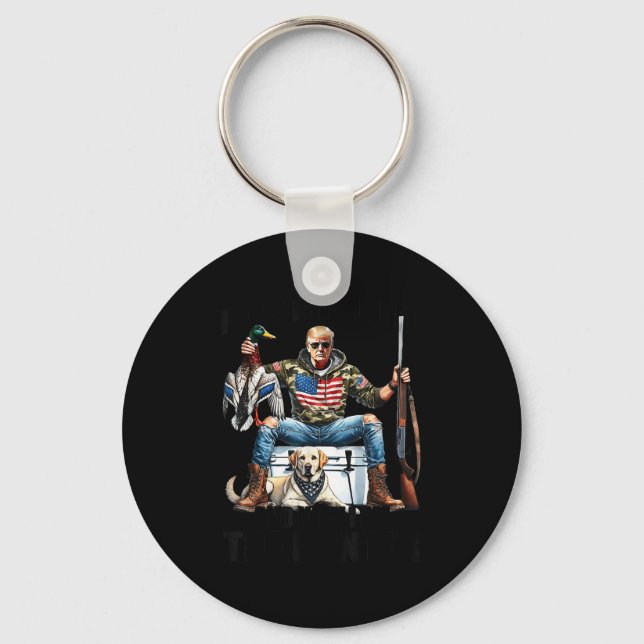 I Was The Hunted Now I Am The Hunter Patriotic Tru Key Ring (Front)