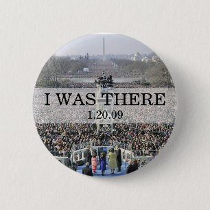 I WAS THERE: Crowd at Inauguration during Ceremony 6 Cm Round Badge