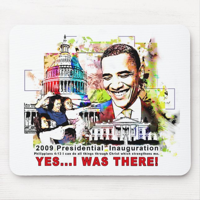 "I was there" Obama Mouse Mat (Front)